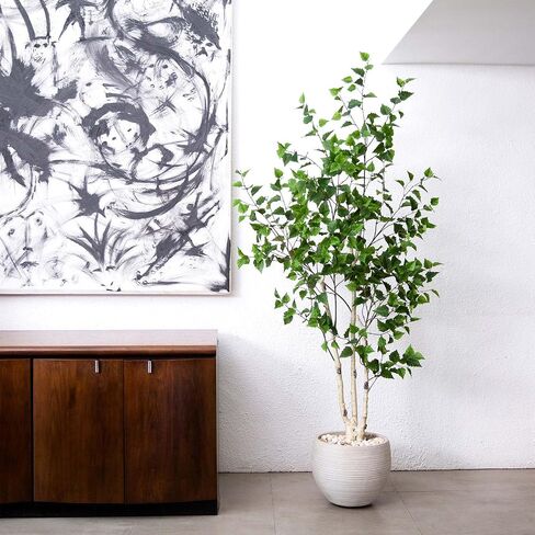 Nearly Natural 6ft. Artificial Birch Tree with Real Touch Leaves in Saudi Arabia
