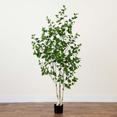 Nearly Natural 6ft. Artificial Birch Tree with Real Touch Leaves in Saudi Arabia