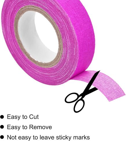 شريط قماش uxcell 2Rolls Neon Gaffers، 0.6 بوصة × 16.5 قدم يتوهج في الظلام، شريط لاصق فلورسنت أسود خفيف لتزيين المنزل للحفلات، أرجواني in Saudi Arabia