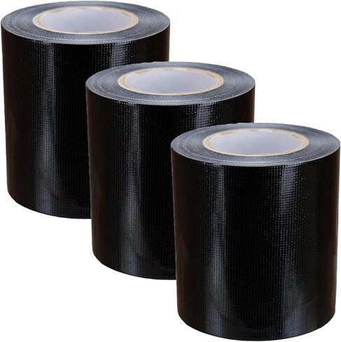3 Pack Black Duct Tape, 2.88" x 10yd, Wide Roll,Heavy Duty, Flexible, No Residue, Waterproof, Multi-Use, All-Weather and Tear by Hand for Home, Window, Office, Car, Carpet in Saudi Arabia