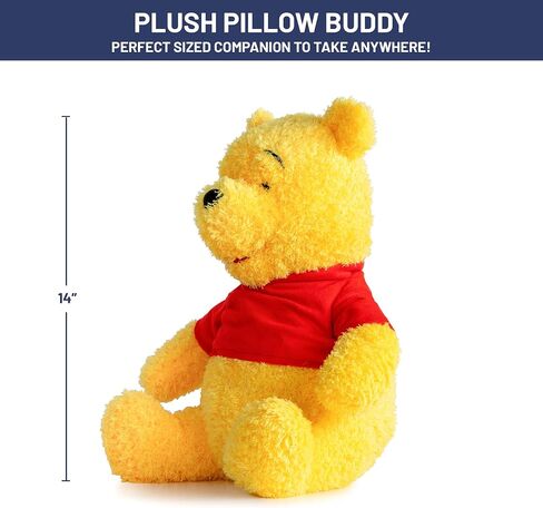 Disney Winnie The Pooh Fuzzy Plush Pillow Buddy - Super Soft Stuffed Pillow - 14 inches in Saudi Arabia