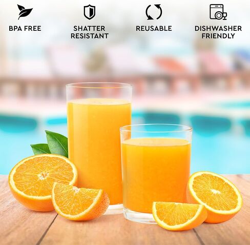أدوات شرب أكواب أكريليك للمطبخ من زولاي - أكواب بلاستيكية غير قابلة للكسر مكونة من 8 قطع - أكواب شرب بلاستيكية خالية من مادة BPA وقابلة لإعادة الاستخدام للمنزل والخارج - قابلة للتكديس وخالية من الرصاص وآمنة للاستخدام في غسالة الأطباق - (12 و16oz) in Saudi Arabia