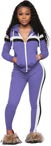 Nimsruc Two Piece Outfits For Women Jogging Suits Casual Sweatsuits Jogger Tracksuits Long Sleeve Zipper Matching Sets in Saudi Arabia