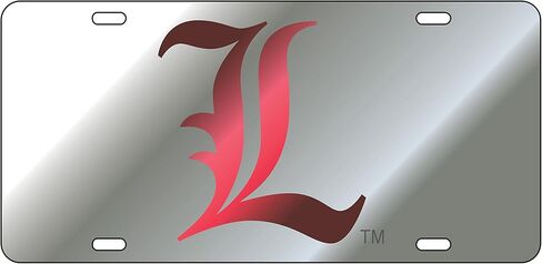 Louisville Cardinals Laser Cut Inlaid Acrylic Silver Plate w/L Logo in Saudi Arabia