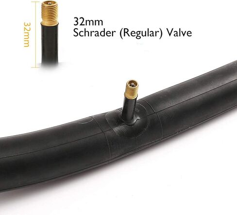 أنبوب الدراجة الجبلية LotFancy 27.5، عبوتان، 27.5 × 2.125، 27.5 × 2.20، 27.5 × 2.40 أنابيب داخلية للدراجة مع صمام شريدر (32 مم)، 2 رافعة للإطارات متضمنة in Kuwait