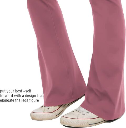 Hi Clasmix Flare Leggings for Women - High Waist Crossover Yoga Pants Tummy Control Bootcut Bell Bottom Jazz Lounge Leggings in Saudi Arabia