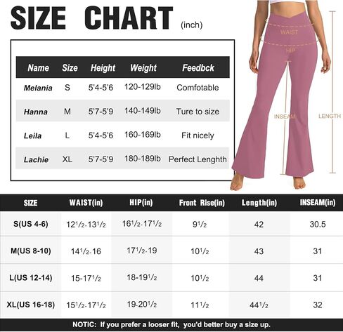 Hi Clasmix Flare Leggings for Women - High Waist Crossover Yoga Pants Tummy Control Bootcut Bell Bottom Jazz Lounge Leggings in Saudi Arabia