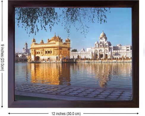A Golden Temple Amritsar 1833, A Old and memorable picture with frame, A Sikh Religious poster with frame must for every Sikh religious family, office, Gift and Sikh auspicious purpose, Gurudwara Déco in Saudi Arabia