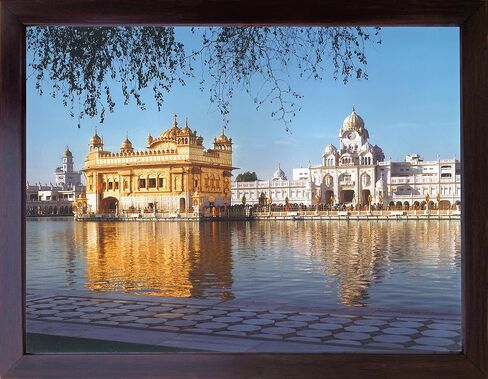 A Golden Temple Amritsar 1833, A Old and memorable picture with frame, A Sikh Religious poster with frame must for every Sikh religious family, office, Gift and Sikh auspicious purpose, Gurudwara Déco in Saudi Arabia