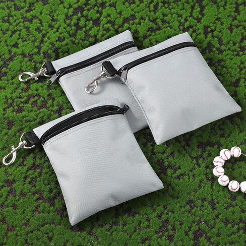 3pcs Golf Tee Bags, 6.69x5.51in Portable Golf Ball Pouch Zipper Golf Accessory Bag with Metal Lobster Claw Clip Golf Ball Storage Bag for Valuables & Golf Accessories in Saudi Arabia