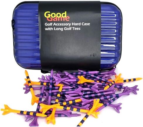 Golf Ball Bag Pouch, Golf Accessory Bag, Golf Bag Organizer, Golf Valuables Pouch, Plastic 4-Prong Head Design Strips Assorted Colourful Long Golf Tees Set (Pack of 50) in Saudi Arabia