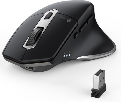 iClever Bluetooth Mouse, Wireless Mouse Dual Mode(Bluetooth+USB), Multi-Devices Ergonomic Mouse with 5 Adjustable DPI and 6 Buttons, Rechargeable Silent Mice for Laptop, iPad, MacBook, Tablet, PC in Kuwait