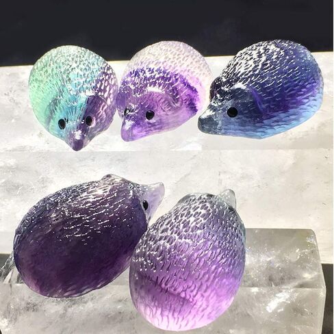Wixine 1Pcs Natural Quartz Crystal Skull Carved Rainbow Fluorite Hedgehog Stone Healing in Saudi Arabia