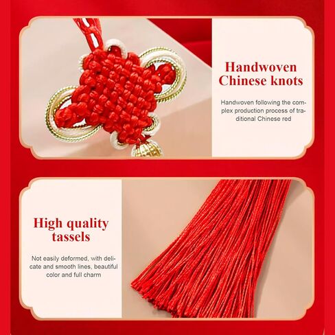 12 PCS Chinese New Year Fortune Coins Lucky Charms Tassel Gold Chinese Knot New Year Decorations for New Year Home Wealth Success Good Luck in Saudi Arabia
