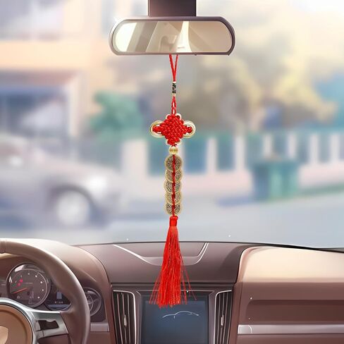 12 PCS Chinese New Year Fortune Coins Lucky Charms Tassel Gold Chinese Knot New Year Decorations for New Year Home Wealth Success Good Luck in Saudi Arabia