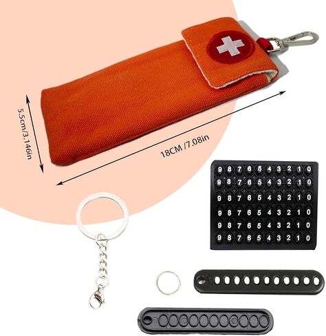 1-Piece Epipen Carrying Case, Epi Pen Carrying Case EpiPen Carrier, EpiPen Carrier Slim with Clip Epipen Holder Bag for 2 EpiPen Allergy Medical Essentials (Orange) in Saudi Arabia