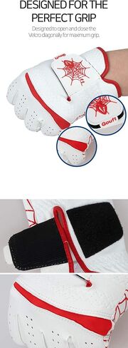 Gouft Spiderweb-Design Golf Glove (for Men & Women) - Durable Suede: All Weather Golf Glove, Good Grip, Feel Soft/Comfort, and Long Lasting: Washable Glove in Saudi Arabia