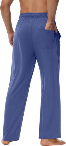 Neer 3 Pack Men's Yoga Sweatpants, Athletic Lounge Drawstring Sweat Pants Loose Workout Open Bottom Jogger Pants with Pockets in Saudi Arabia