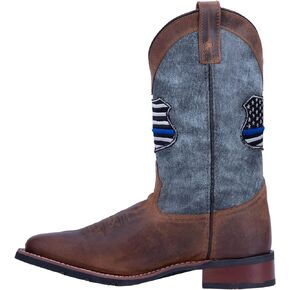 Laredo Mens Bisbee Square Toe Casual Boots Mid Calf - Blue, Brown