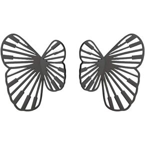 Unique Filigree Butterfly Ear Jacket Stud Earrings for Women Girls S925 Sterling Silver Hypoallergenic Dainty Front Back Fan shaped Wings Cuff Cartilage Studs Fashion Jewelry