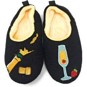 JYinstyle Women's Slippers, Warm Comfy Cozy House Slippers, Fuzzy Plush Fleece Lined Indoor Slippers