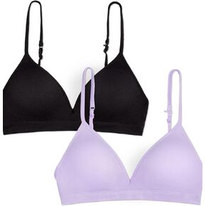 Fruit of the Loom Girls' Seamless Soft Cup Bra, 2-Pack