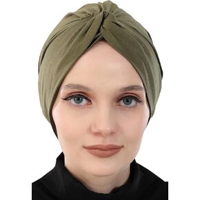 Aisha's Design Instant Turban Head Wraps for Women, 95% Cotton Hijab Scarf Ready to Wear, Pretied Chemo Headwear