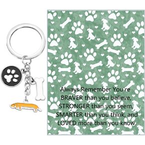 FUSTMW Dachshund Gifts Keychain Dog Lover Gifts Dachshund Owner Gifts Wiener Dog Gifts Dachshund Key Ring Dachshund Mom Gifts