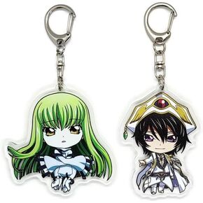 Inc. - Set of 2 Code Geass Acrylic Keychain Lelouch Lamperouge, C.C v2