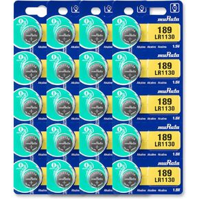 Murata LR1130 Battery AG10 389A 1.55V Alkaline Button Cell (5 Batteries) in Kuwait