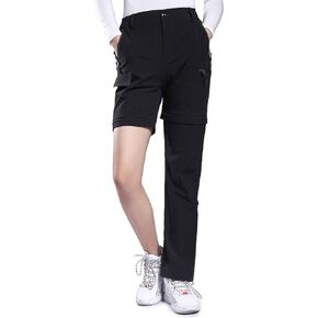 Hiauspor Hiking Pants Women Convertible Lightweight Zip Off Pants Quick Dry Outdoor Stretch Pants UPF 50+