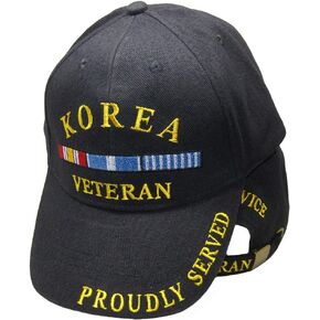 AES Korea Korean War Veteran Proudly Served Embroidered Hat Black Ball Cap EE 0508