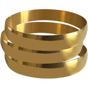 Set Of 7PCS /Set Of 3PCS 18K Gold Bracelet Stainless Steel Bangle Luxury Smooth Bracelet For Women’s Jewelry Gift