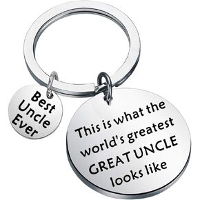 CENWA Uncle Keychain Gifts This is The World¡¯s Greatest Great Uncle Looks Like Keychain(Uncle Looks Like K)