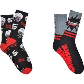 Everything Legwear Tokyo Ghoul 2 Pair Pack Men's Athletic Crew Socks