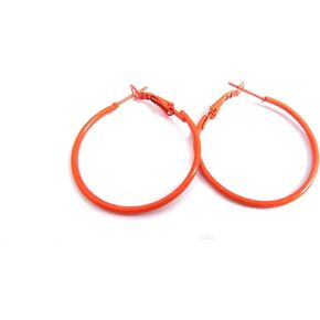 Color Hoop Earrings Simple Thin Hoop Earrings 1 Inch Hoop Earrings