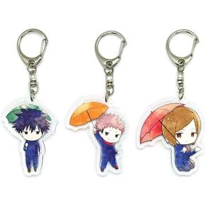EBTY DREAMS Inc. - Set of 3 Jujutsu Kaisen Acrylic Keychain Yuuji Itadori, Megumi Fushiguro, Nobara Kugisaki v2