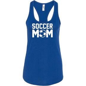 Soccer Mom Ladies Sleeveless Racerback Tank Top (Assorted Colors)