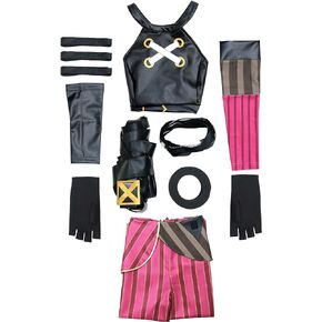 DAZCOS Women's Cosplay Costume Outfit with Golves and Waist Belt for Halloween