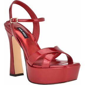 Nine West Women's IRIV Heeled Sandal, Red 600, 8 in Saudi Arabia
