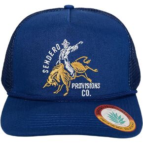 Sendero Provisions Co. Ride or Die Embroidered Logo Mesh Snapback Hat Blue