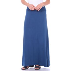 Popana Womens Long Maxi Skirt Cover Up Casual Fold Over Plus Size Summer Skirts