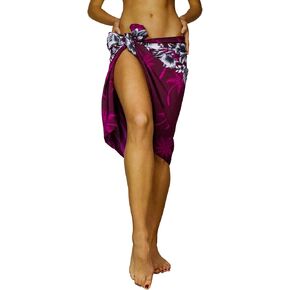 King KAMEHA هاوايان سارونج صوفية للشاطئ للنساء غير تقليدي بيكيني غير رسمي يغطي ملابس السباحة بصوت عال للغاية طباعة ظلال النخيل in Kuwait