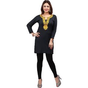 Maple Clothing Party Wear Women's Indian Kurti Tunic Top Kurta Embroidered Blouse