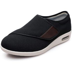 Women's Diabetic Shoes for Women Casual Adjustable Walking Shoes Wide Shoes for Elderly Swollen Feet Non-Slip Air Cushion Bottom Fattening and Widening