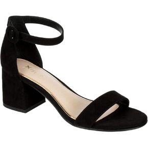XAPPEAL Hartley - Women's Open Toe Low Block Heel Dress Sandals with Ankle Strap