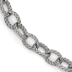 Solid Sterling Silver Woven Link Bracelet-Fancy Spring Ring