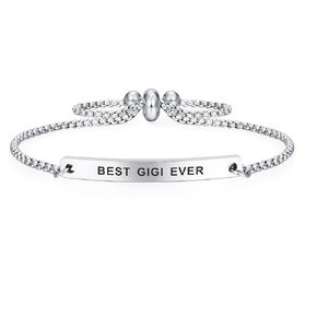 SOUSYOKYO Gigi Bracelet Jewelry - Best Gigi Ever Gifts - Personalized Mothers Day Gifts for Gigi for Grandma, Christmas Birthday Present for Gigi Unique from Grandson Granddaughter