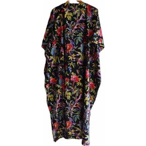 Cotton Kaftan, Indian Floral Kaftan, Long Caftan,Dress for to be Moms, Beach Cover up, Sleepwear, Indian Kaftan, Maxi Dress,Bikini Cover Up Multi