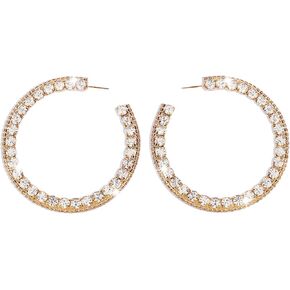 أقراط دائرية من حجر الراين للنساء أقراط فضية على شكل قلب كريستال أقراط متدلية على شكل قلب لحفلات الزفاف وحفلات التخرج المسائية مجوهرات هدايا عيد الميلاد للعائلة in Kuwait